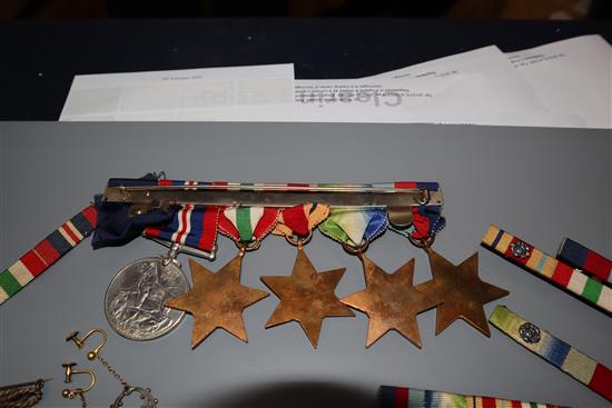 A group of WWII medals